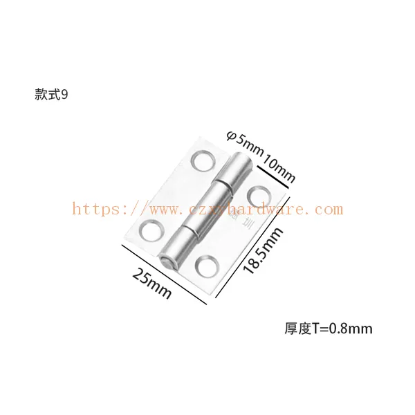 1 Inch Small Door Hinge  25*19*0.8mm Butt Hinge